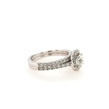Load image into Gallery viewer, 14k White Gold Diamond Halo Engagement &amp; Wedding Band Set (I7464)
