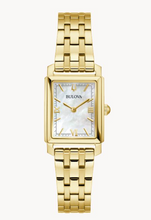 Load image into Gallery viewer, Bulova Women's 'Sutton' Gold Tone White Mother of Pearl Watch (I9138)