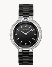 Load image into Gallery viewer, Bulova Women's Black Ceramic Diamond Rubaiyat Watch (I7498)
