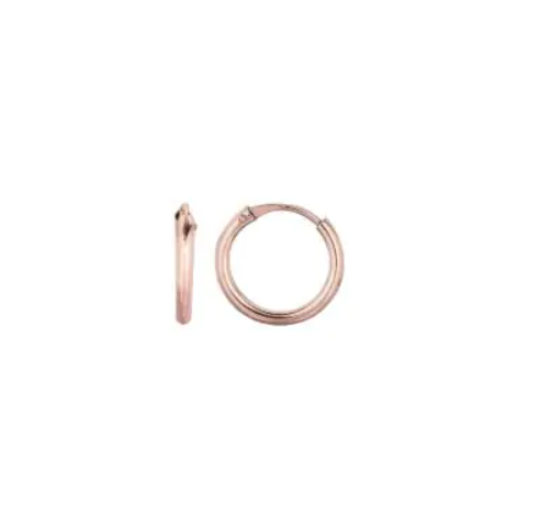 14k Rose Gold Petite Endless Hoop Earrings (I3208)