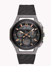 Load image into Gallery viewer, Bulova Men's Curv Black, Gray & Rose Gold Tone Watch (I520)