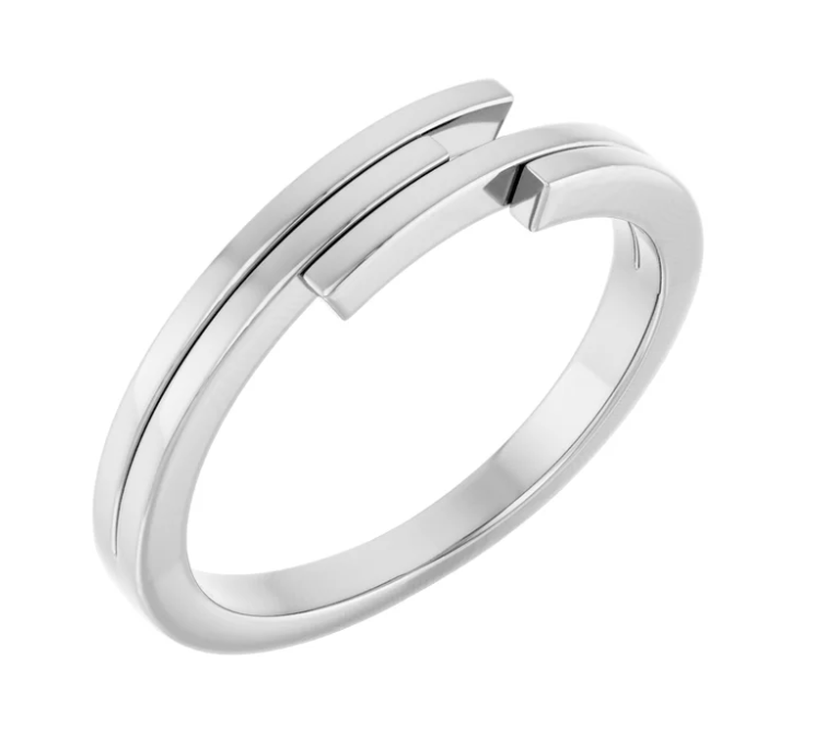 Sterling Silver Bypass Ring (I6832)