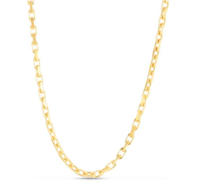 14k Yellow Gold French Cable Chain 24