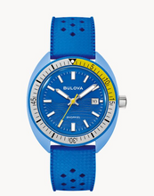 Load image into Gallery viewer, Bulova Snorkel 'Blue Tang Fish' Blue Rubber Watch (I9174)