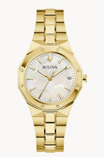 Load image into Gallery viewer, Bulova 'Prestige' Gold Tone Mother of Pearl Women's Watch (I9178)