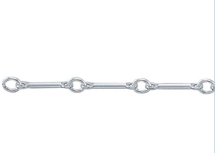 Sterling Silver Bar & Link Chain Necklace (SI3627)