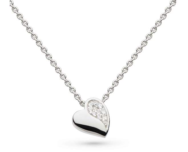 Kit Heath Sterling Silver Pave CZ Heart Necklace (SI6101)