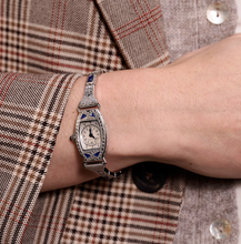 Load image into Gallery viewer, Women's Bulova Limited Edition 'Miss America' Art Deco Inspired Stainless Steel Filigree Watch (I9211)