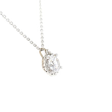 Load image into Gallery viewer, 14k White Gold CZ Solitaire Pendant (I324)
