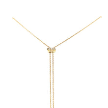 Load image into Gallery viewer, 14k Yellow Gold Diamond Tassel Y Necklace (I6206)

