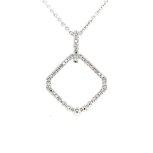 Load image into Gallery viewer, White Gold Diamond Negative Space Beaded Detail Necklace (I6466)
