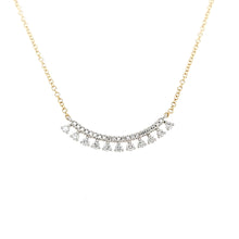Load image into Gallery viewer, Yellow Gold Curved Fan Diamond Necklace (I6481)
