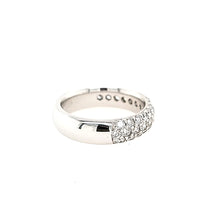 Load image into Gallery viewer, 18k White Gold Pave Diamond Curved Ring (I397)
