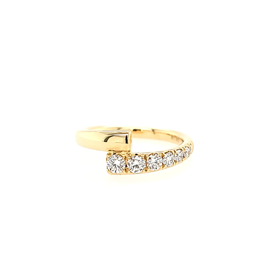 14k Yellow Gold Graduating Diamond Wraparound Ring (I6468)