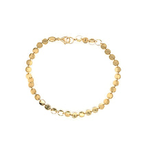 Load image into Gallery viewer, 14k Yellow Gold 3mm Disc Bracelet (I7777)
