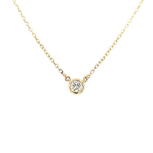 Load image into Gallery viewer, Yellow Gold Single Bezel Diamond Necklace (I7834)
