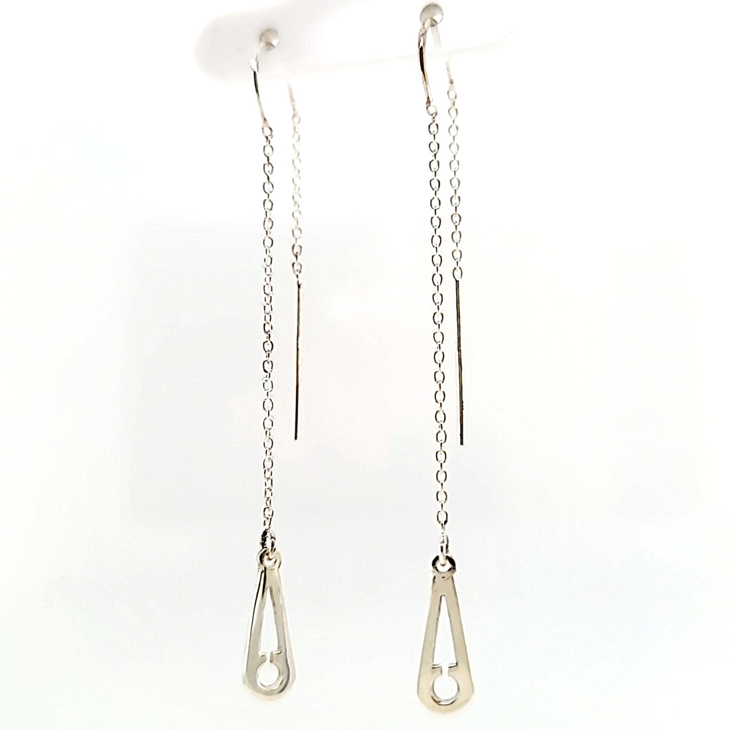 Bella Mani® Sterling Silver Pienza Style 3 Large Mini Mani Threader Earrings (EP3MT)