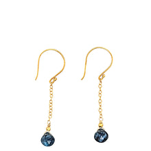 Load image into Gallery viewer, AVF Gold Indigo Kyanite Chain Drop Earrings (SI2342)
