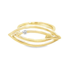 Load image into Gallery viewer, 14k Gold Double Marquise Diamond Accent Ring
