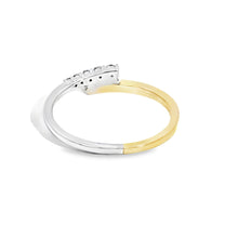 Load image into Gallery viewer, 14k Two Tone Gold Wraparound Ring with Pave Diamonds (I8802)
