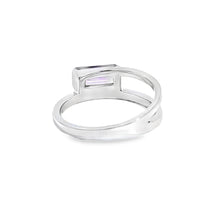 Load image into Gallery viewer, 14k White Gold Amethyst &amp; Diamond Wraparound Ring (I8796)
