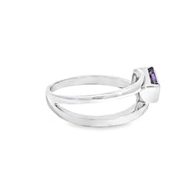 Load image into Gallery viewer, 14k White Gold Amethyst &amp; Diamond Wraparound Ring (I8796)
