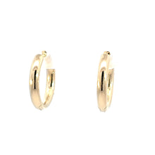 Load image into Gallery viewer, 14k Gold Pave Diamond Rounded Hoop Earrings
