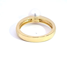 Load image into Gallery viewer, Gold Plated or Sterling Silver Cultured Pearl Textured Ring
