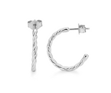 Load image into Gallery viewer, 14k Gold Twisted Hoop Earrings
