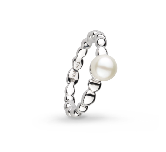 Kit Heath Sterling Silver Coast Pebble Pearl Ring