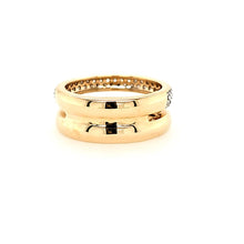 Load image into Gallery viewer, 14k Yellow Gold Diamond Double Band Ring (I8420)
