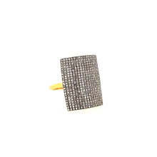 Load image into Gallery viewer, Ella Stein Gold Pave Diamond Rectangle Ring (SI3519)
