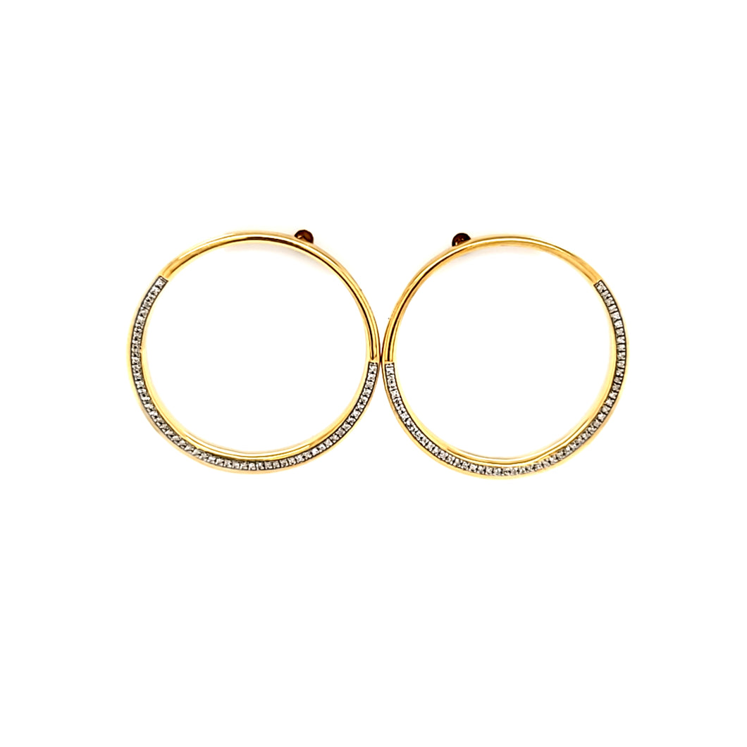 Ella Stein Gold Open Circle Front Facing Earrings (SI3450)
