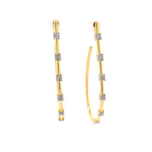 Load image into Gallery viewer, Ella Stein Gold Oval Curved Hoop Earrings (SI3530)
