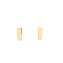 Load image into Gallery viewer, Yellow Gold Rectangle Stud Earrings (I7926)
