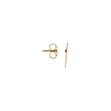 Load image into Gallery viewer, Yellow Gold Rectangle Stud Earrings (I7926)
