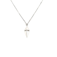 Load image into Gallery viewer, 14k White Gold Diamond Pyramid Necklace (I7966)
