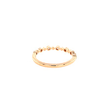 Load image into Gallery viewer, 14k Gold Bezel Beaded Diamond Stacker Ring (I6209, I6210, I6211)
