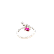 Load image into Gallery viewer, 14k White Gold Ruby &amp; Diamond Wraparound Ring (I8063)
