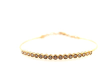 Load image into Gallery viewer, 14k Yellow Gold Bezel Diamond Flex Cuff Bracelet (I1196)
