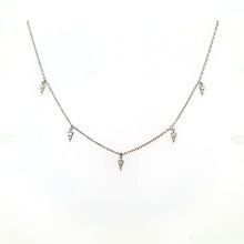 Load image into Gallery viewer, 14k White Gold &amp; Diamond Spike Necklace (I7972)
