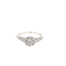 Load image into Gallery viewer, 14k White Gold Diamond Cluster Engagement Ring (I4192)
