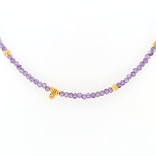 Load image into Gallery viewer, AVF Amethyst &amp; Gold Beaded Necklace (SI3708)
