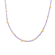 Load image into Gallery viewer, AVF Amethyst &amp; Gold Beaded Necklace (SI3708)
