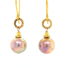 Load image into Gallery viewer, AVF Gold Pink Edison Pearl Drop Earrings (SI3746)
