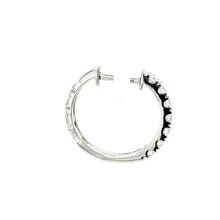 Load image into Gallery viewer, 14k White Gold .75ctw Diamond Hoop Earrings (I8166)
