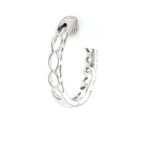 Load image into Gallery viewer, 14k White Gold .75ctw Diamond Hoop Earrings (I8166)
