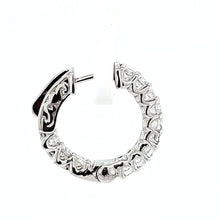 Load image into Gallery viewer, 14k White Gold 1.00ctw Diamond Inside Out Hoop Earrings (I8045)
