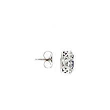 Load image into Gallery viewer, 14k White Gold Sapphire &amp; Diamond Stud Earrings (I2929)
