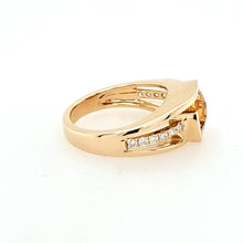 Load image into Gallery viewer, 14k Yellow Gold Citrine &amp; Diamond Ring (I8182)
